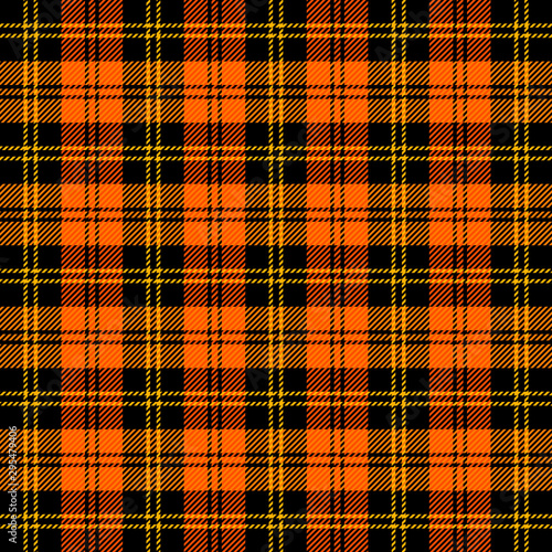 Halloween Tartan plaid. Scottish cage background