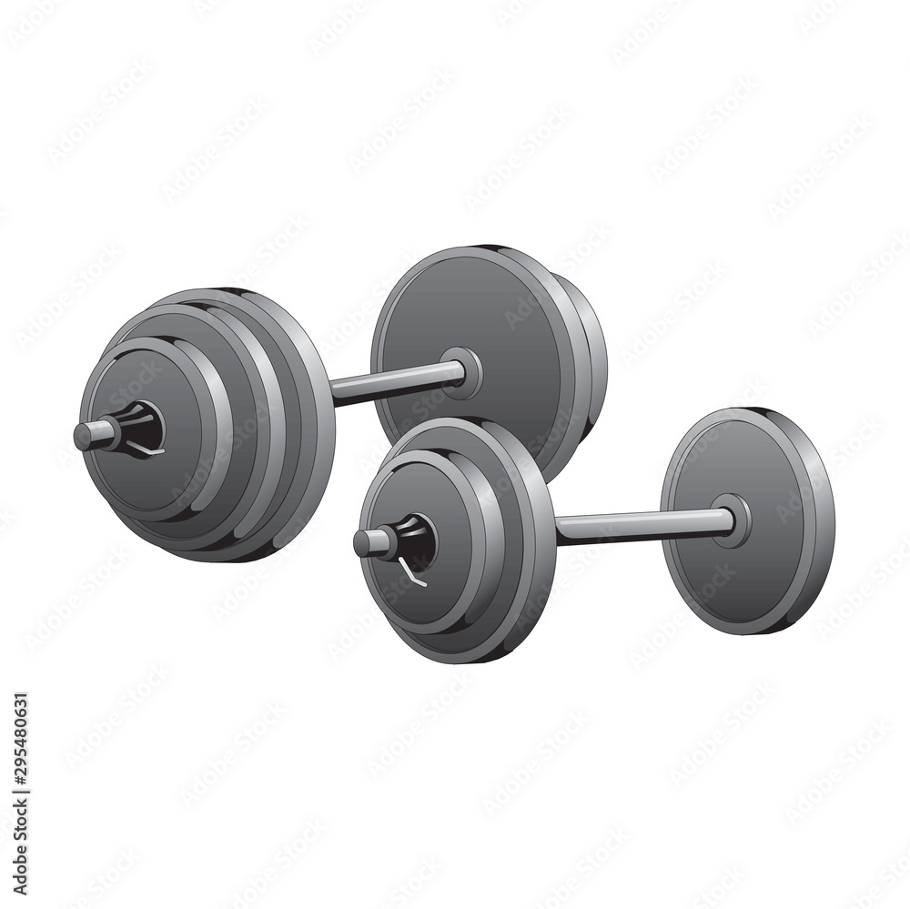 Dumbbell vector illustration. Bumbbell vector eps icon. Dumbbell vector illustration. Bumbbell vector eps icon.