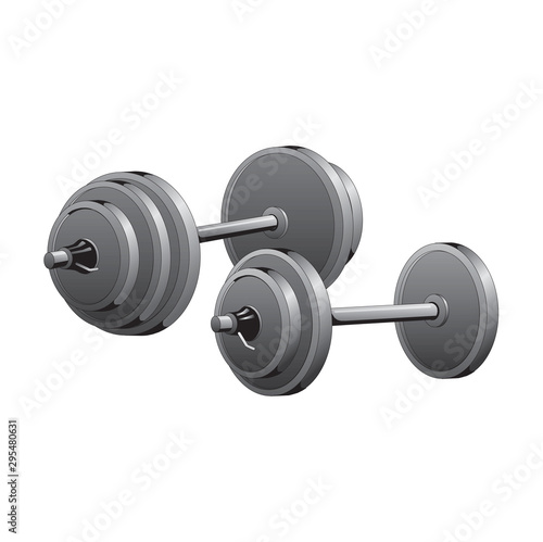 Dumbbell vector illustration. Bumbbell vector eps icon.