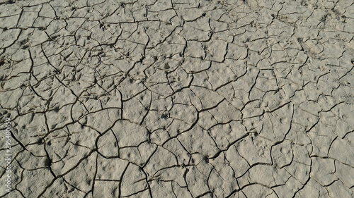 Waterless soil of the Yesa reservoir in Navarre - October, 2019