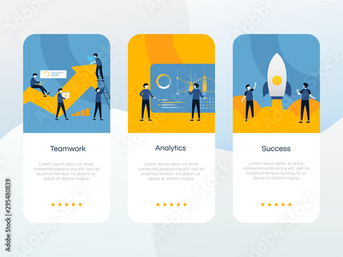 grow business app onboarding screen set