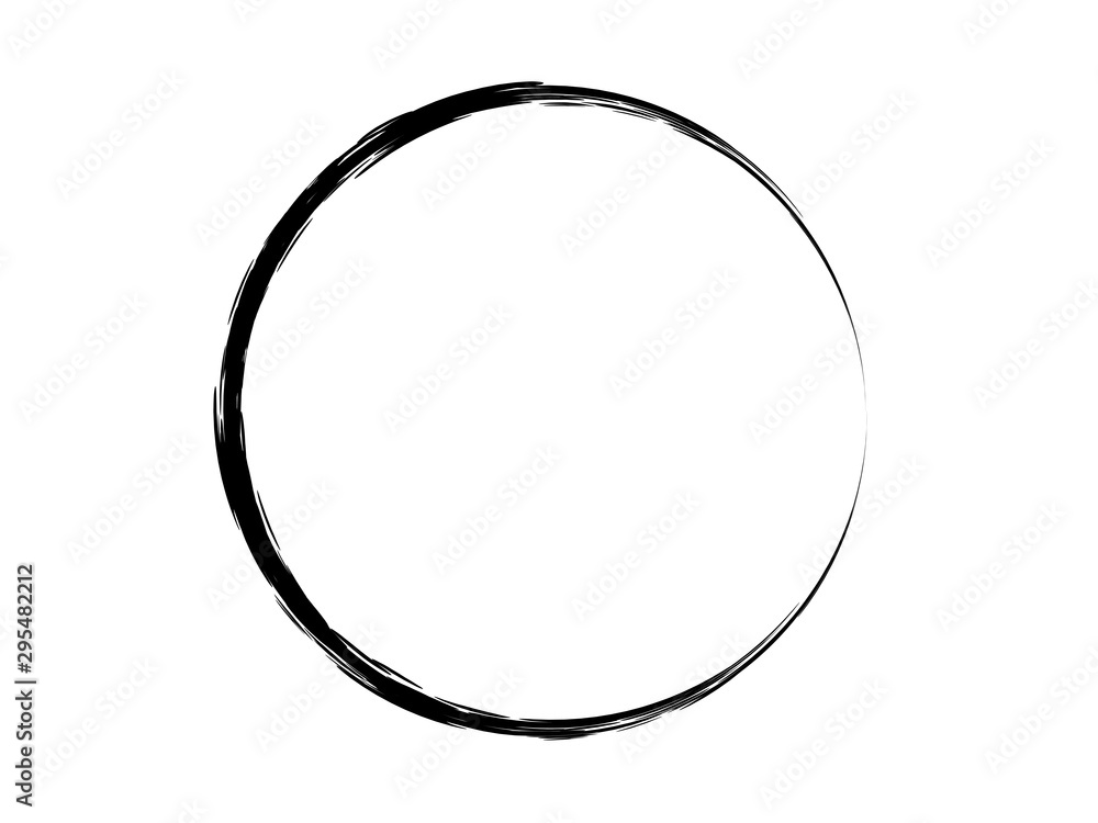 Isolated black circle made for marking.Grunge oval shape made for your design.Grunge black circle on white background.Thin circle made of black ink. Isolated black circle made for marking.Grunge oval shape made for your design.Grunge black circle on white background.Thin circle made of black ink.