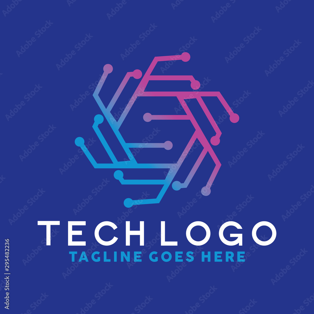 Line Tech Logo Design Inspiration For Business And Company Line Tech Logo Design Inspiration For Business And Company