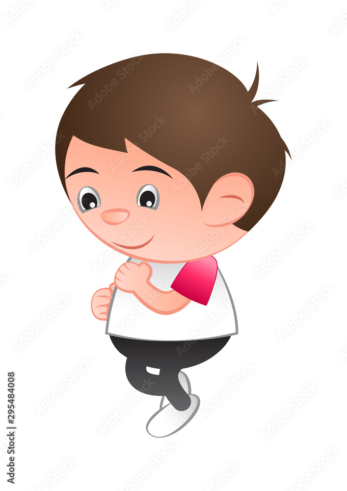 bubble head jogging run with isolated white background,vector illustration bubble head jogging run with isolated white background,vector illustration
