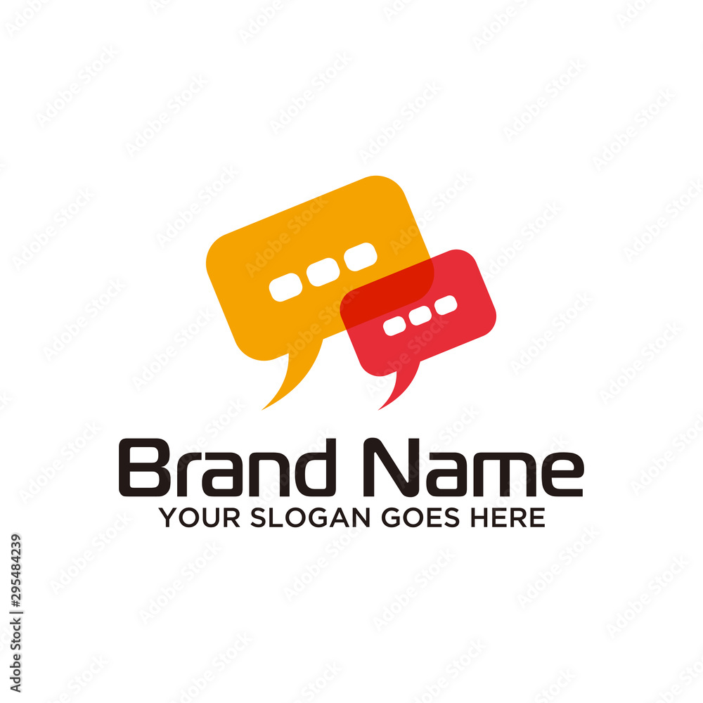 Chat template logo vector art Chat template logo vector art