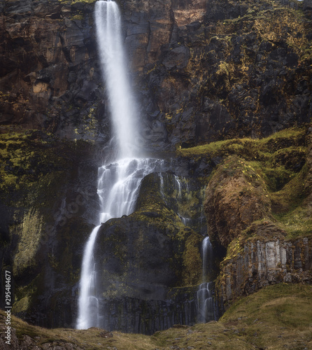 Bjarnarfoss Waterfall in the Snaefellsnes Peninsula, Iceland photo