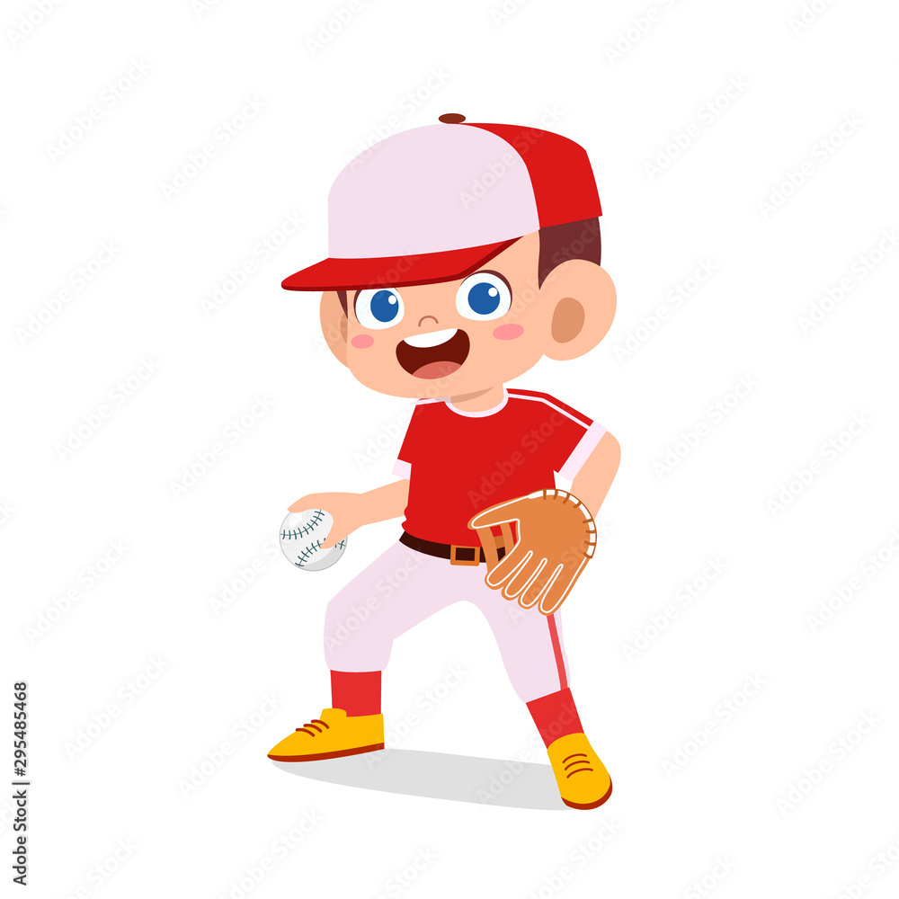 happy cute kid boy play train baseball happy cute kid boy play train baseball