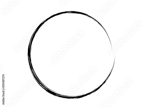 Grunge thin circle made for marking.Grunge oval shape made for your project.