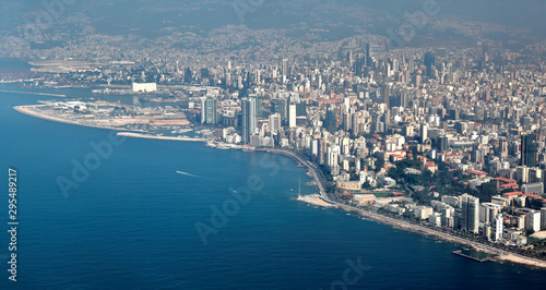 Beirut  Aerial view of the Corniche  Lebanon