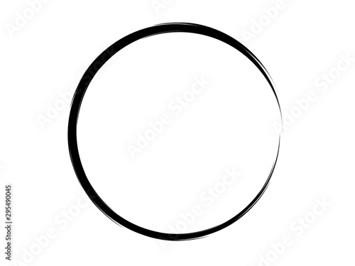 Isolated marking element.Grunge circle made for your project.Grunge ink circle.Grunge artistic element.