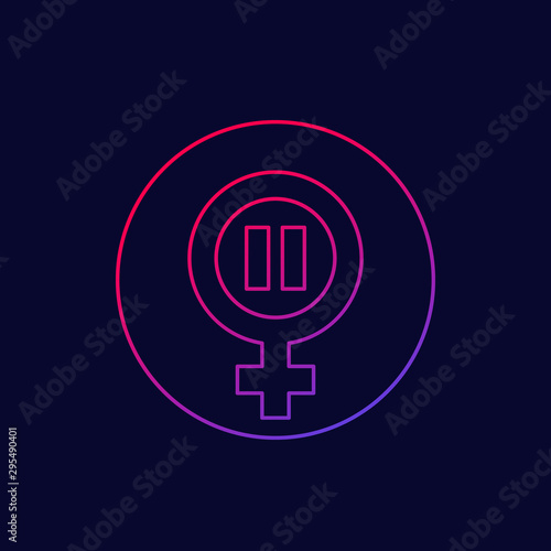 menopause icon, climacteric line vector