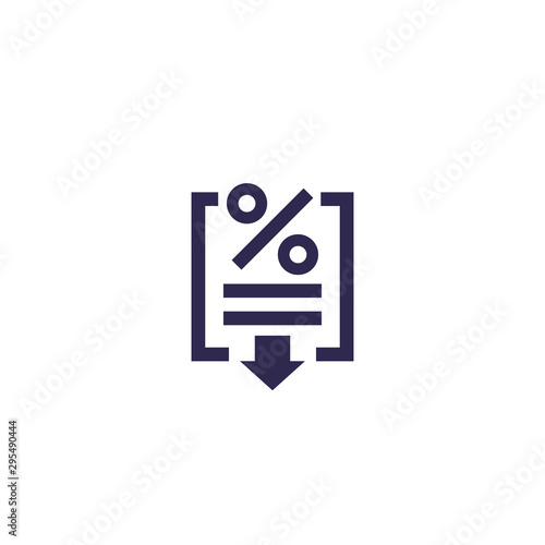 rate cut icon, business concept