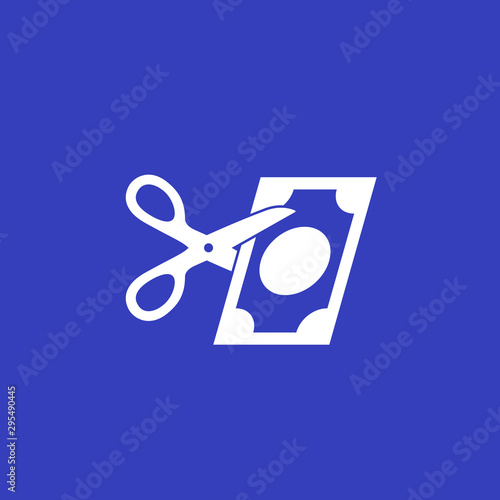 rate cut icon, business vector