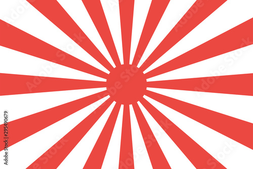 Japanese imperial navy flag isolated vector design. Abstract japanese flag for decoration design. Sunshine vector background. Vintage sunburst. photo