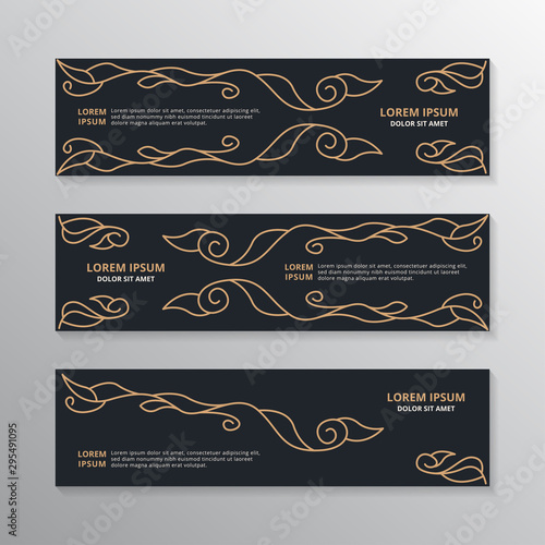 Luxury Royal Banner Template Elegant Ornament for Restaurant, Royalty, Boutique, Cafe, Hotel, Heraldic, Jewelry, Fashion and web header footer