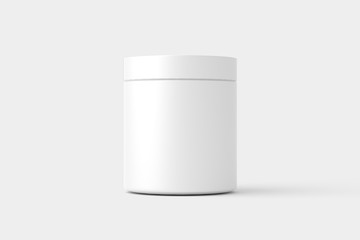 Supplement Bottle Jar Packaging White Mockup