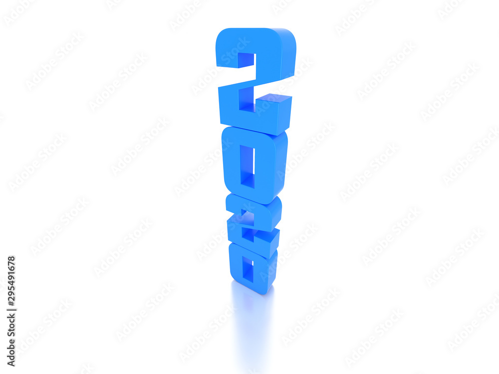 New Year 2020 Creative Design Concept - 3D Rendered Image New Year 2020 Creative Design Concept - 3D Rendered Image