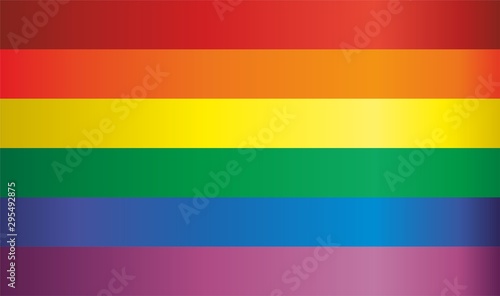 Rainbow flag, representing LGBT pride. (lesbian, gay, bisexual, and transgender). LGBT movement. Template for design. Bright, colorful vector illustration.