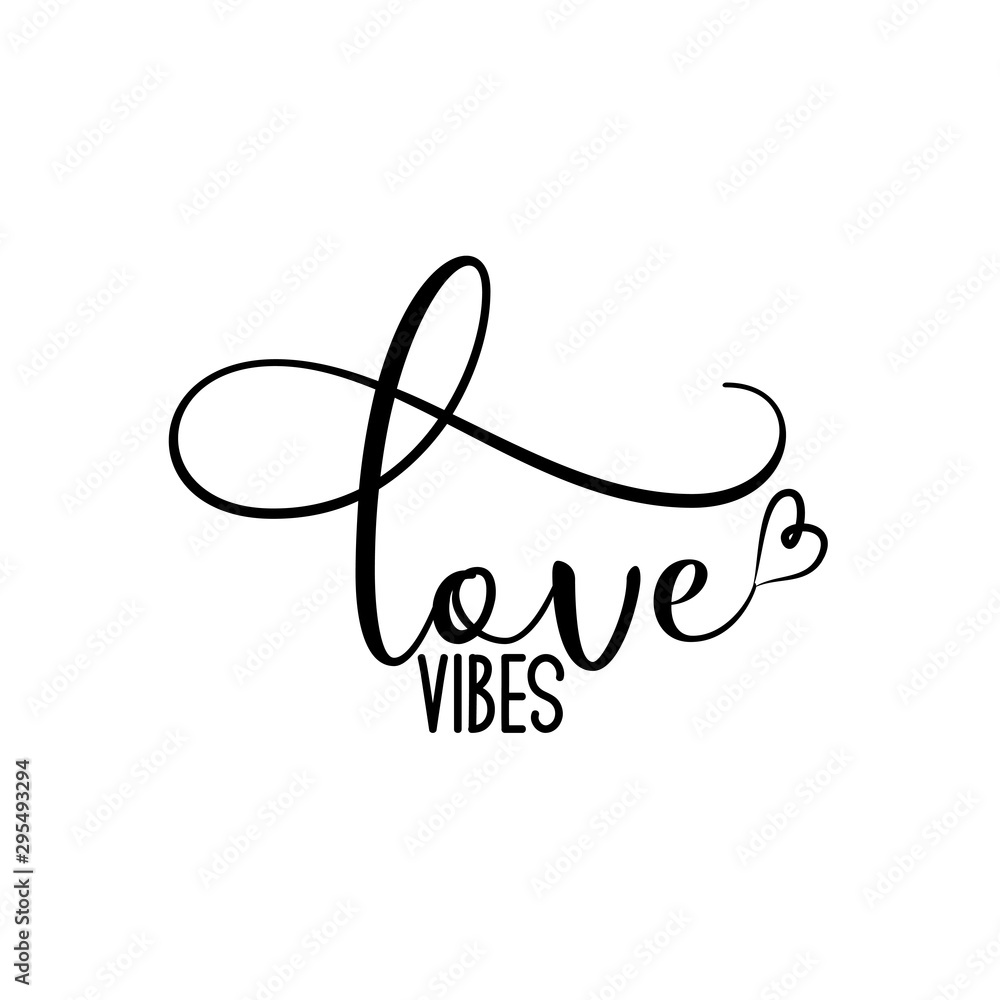 Love vibes - positive handwritten text, and hand drawn heart. Good for greeting card and t-shirt print, flyer, poster design, mug Love vibes - positive handwritten text, and hand drawn heart. Good for greeting card and t-shirt print, flyer, poster design, mug