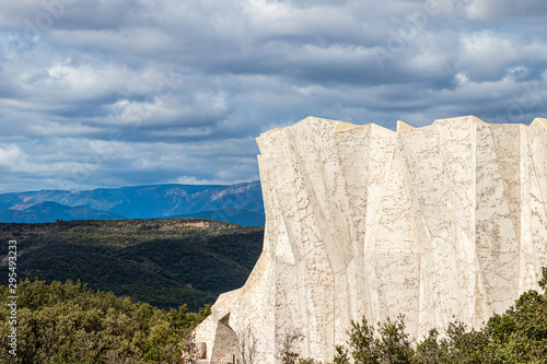 Ardèche landscape around the site of Chauvet Cave photo