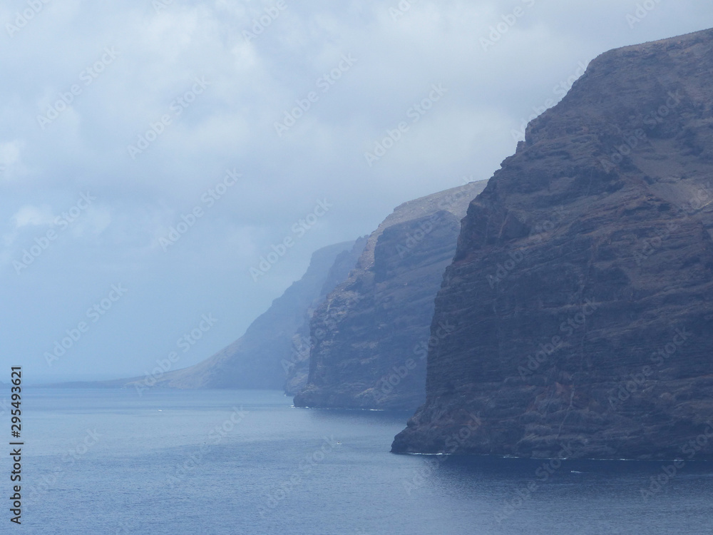 Acantilados de los Gigantes, landscape of Cliffs of the Giants, Tenerife island, Canary islands, Spain