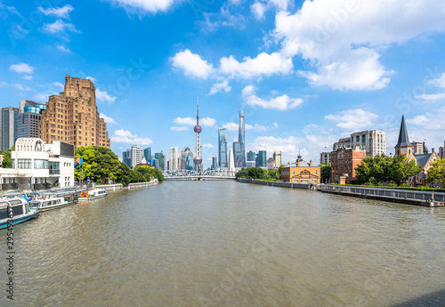Photography city skyline in shanghai china