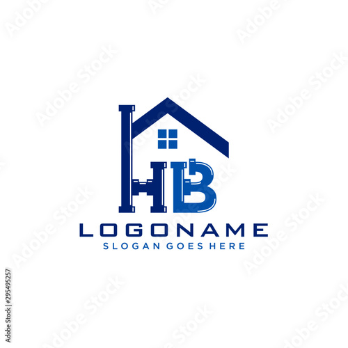 HB Initial for Plumbing Service logo icon vector