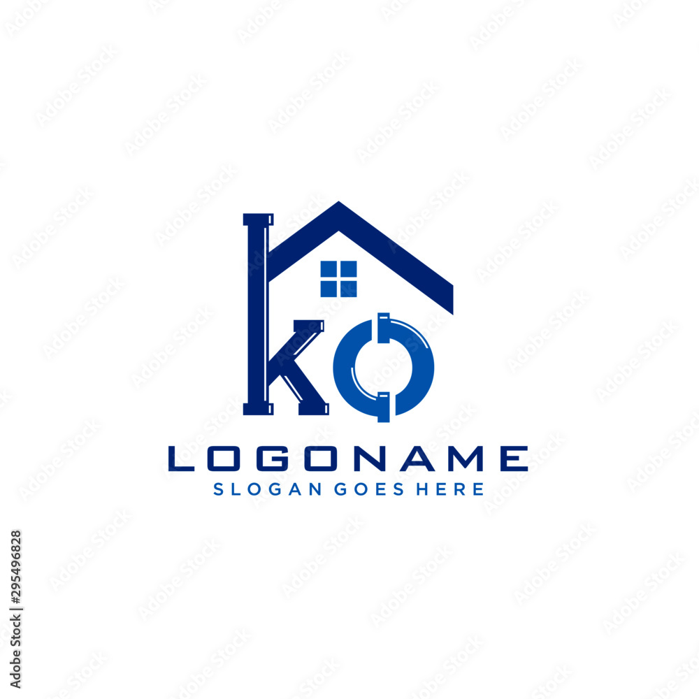 KO Initial for Plumbing Service logo icon vector KO Initial for Plumbing Service logo icon vector