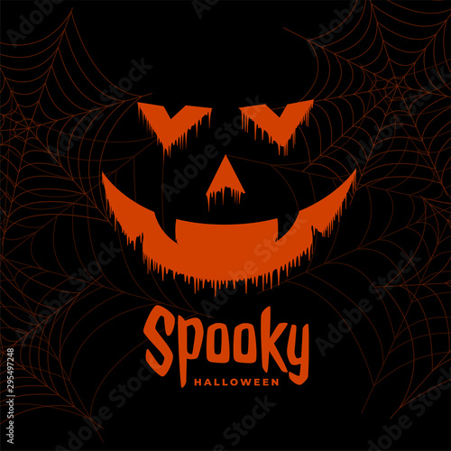 scary happy halloween ghost face background design