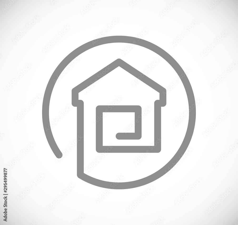 Obraz premium house round logo icon