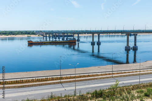 Wallpaper Mural Volgograd bridge across the Volga River, one of the largest transport infrastructure facilities of Russian significance in Volgograd, Russia Torontodigital.ca