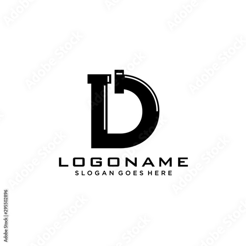 D Initial for Plumbing Service logo icon vector