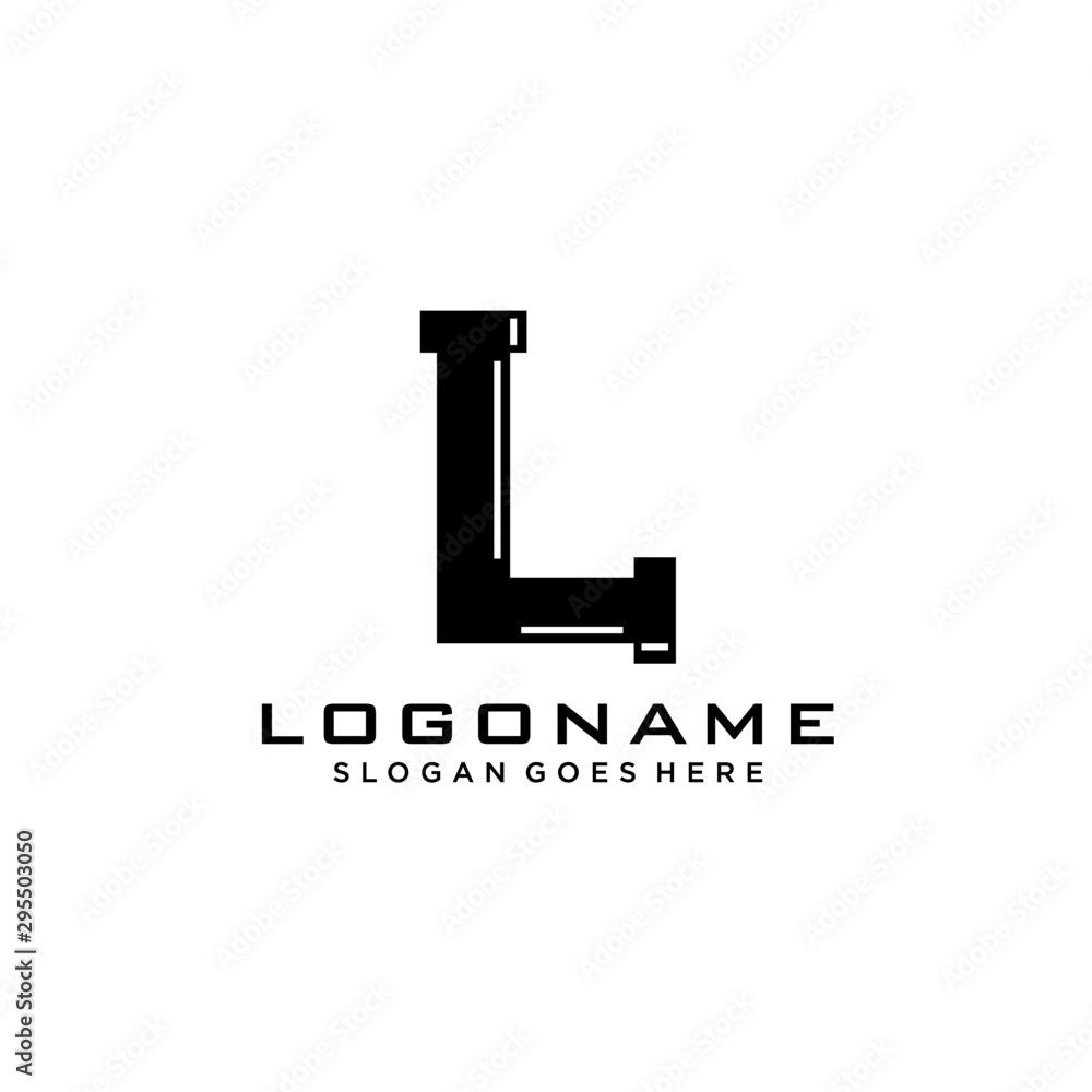 L Initial for Plumbing Service logo icon vector L Initial for Plumbing Service logo icon vector