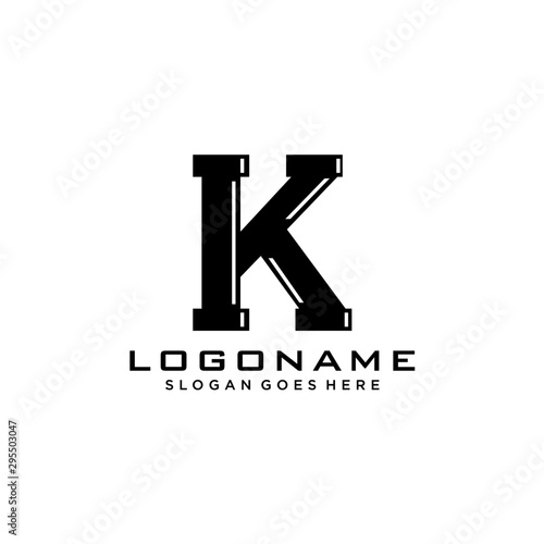 K Initial for Plumbing Service logo icon vector