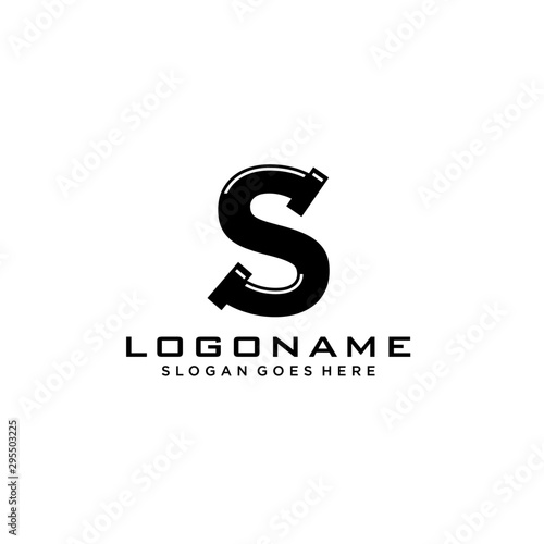 S Initial for Plumbing Service logo icon vector