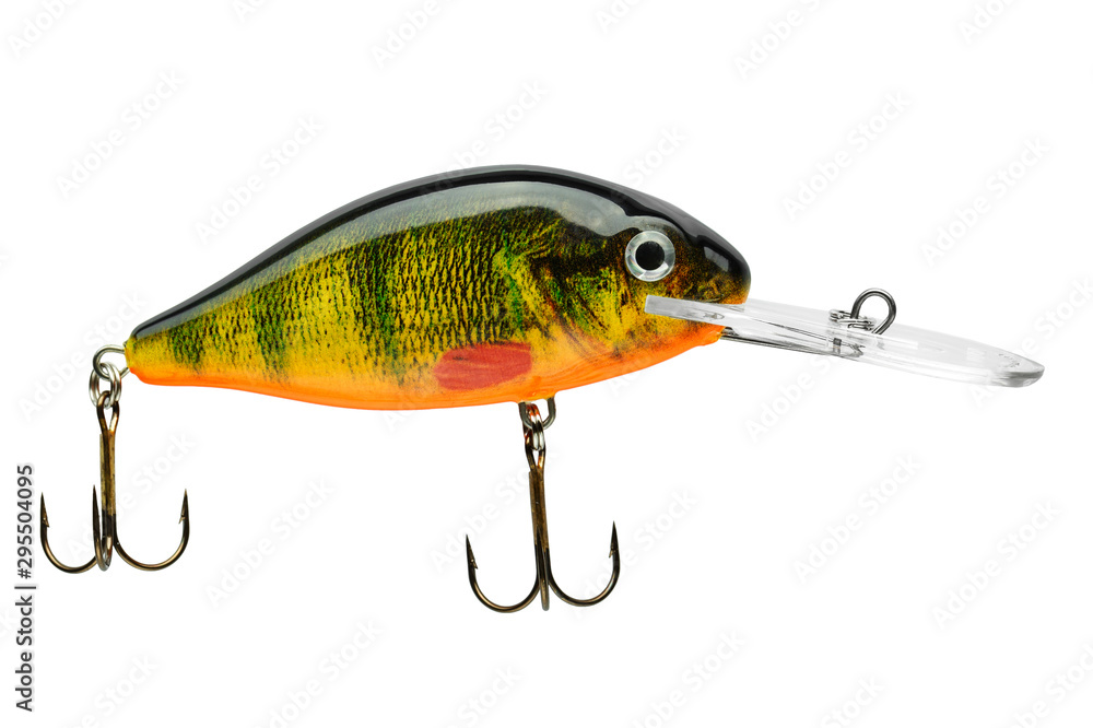 Fishing bait tackle and baubles for fishing on a white background, wobbler. Fishing bait tackle and baubles for fishing on a white background, wobbler.