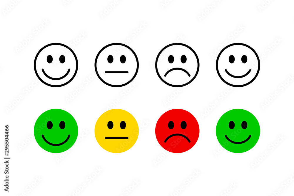Smiley Icons Set isolated on white background vector design Smiley Icons Set isolated on white background vector design