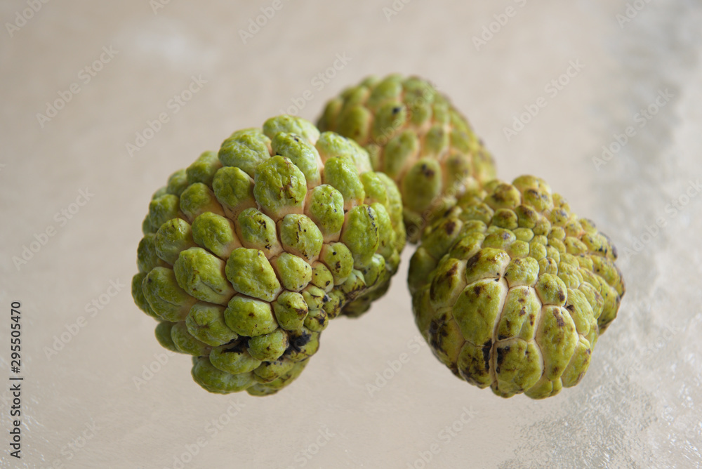 Fototapeta premium Harvested Sugar apples fruit (Annona squamosa)