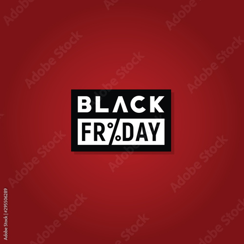 Black Friday Typography Lettering Logo, Supermarket Discount Shop Store Sale Promo Sticker Label 
