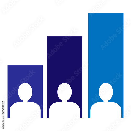 Exit polling icon isolated on white background. Vector illustration.
