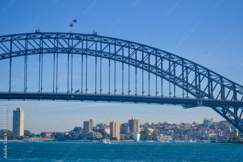 view of harbour bridge in Sydney Australia view of harbour bridge in Sydney Australia