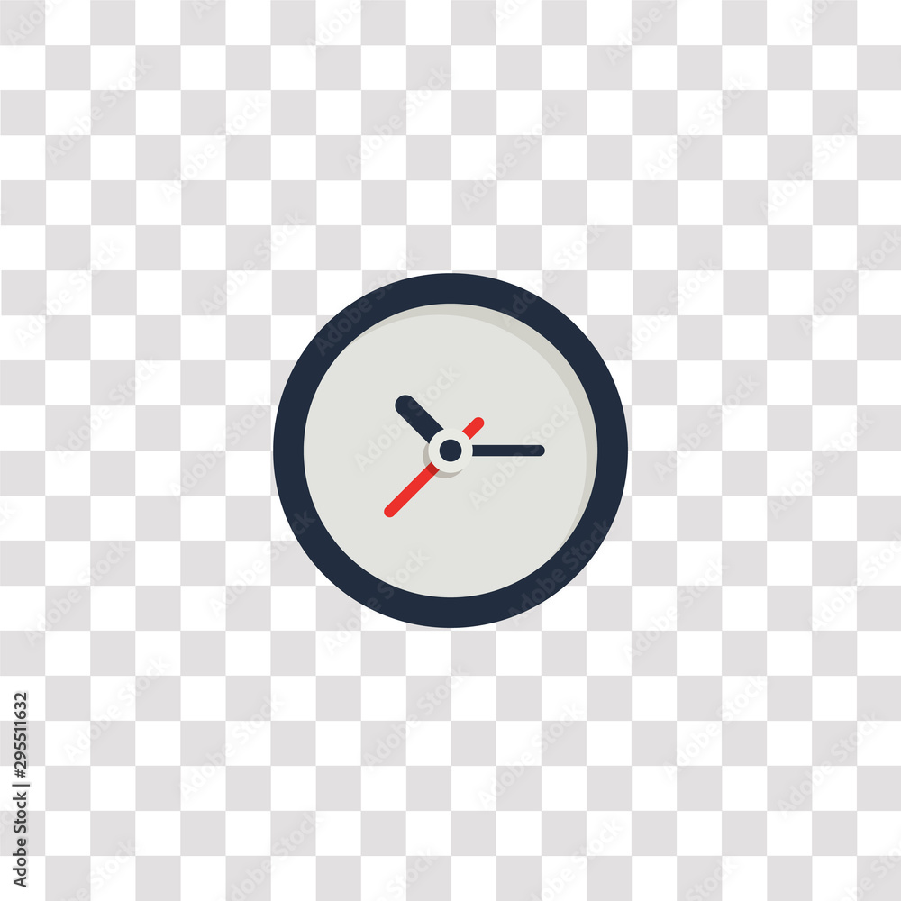 clock icon sign and symbol. clock color icon for website design and mobile  app development. Simple Element from basic flat icons collection isolated  on black background. vector de Stock | Adobe Stock
