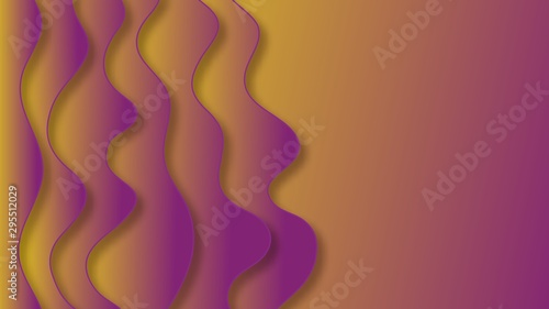 Abstract paper cut background with relief layers. Vector colorful composition with fluid wavy shapes. Applicable for wallpapers, banners, business presentations, flyers, posters and invitations.