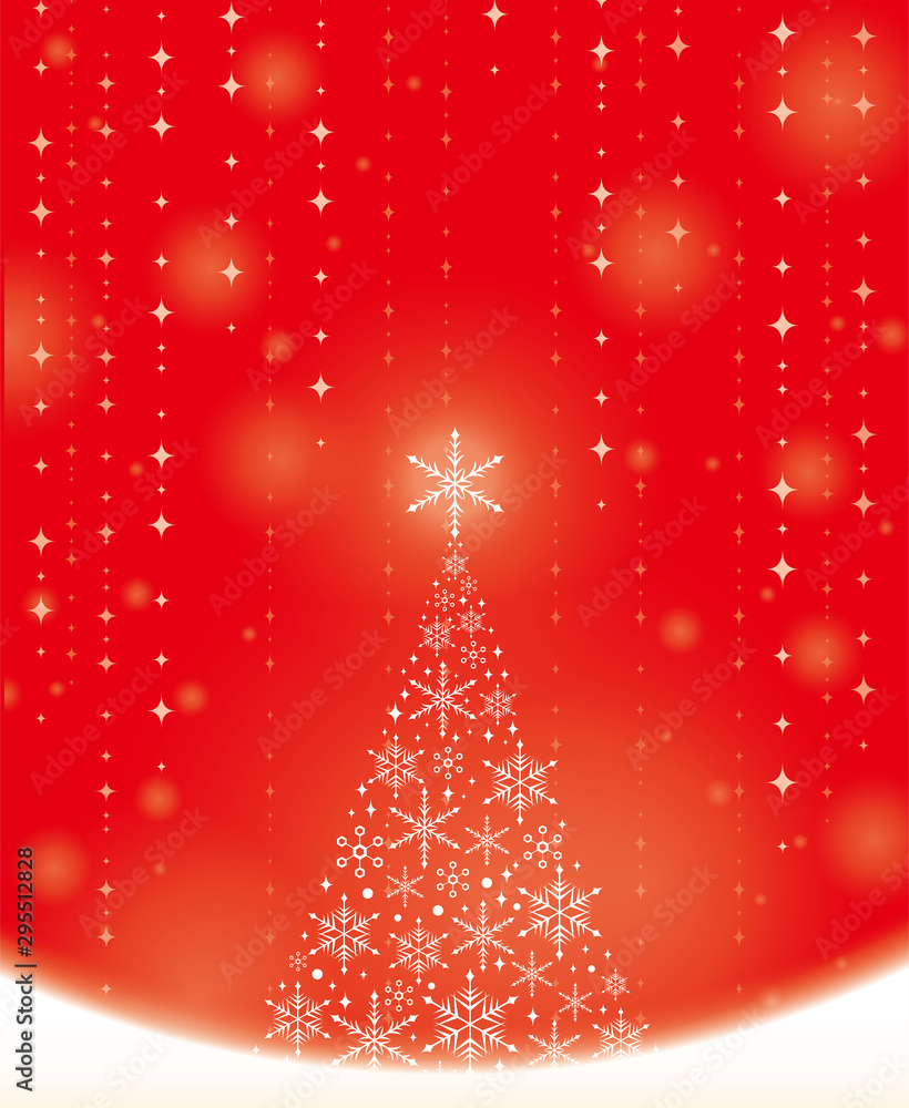 クリスマス　雪の結晶　ツリー　メッセージカード　　クリスマス　雪の結晶　ツリー　メッセージカード　　