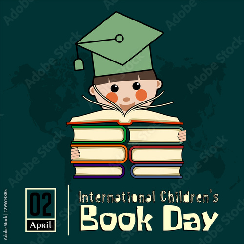 International Chidren's Book Day on 2 April with children who have a lot of books