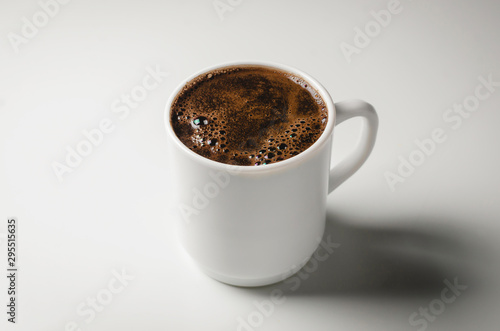 Coffee cup, сups of coffee, cocoa, chocolate. Coffee foam isolated on white background with clipping path