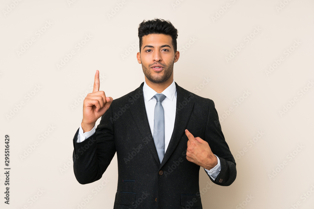 Young handsome businessman man over isolated background with surprise facial expression Young handsome businessman man over isolated background with surprise facial expression