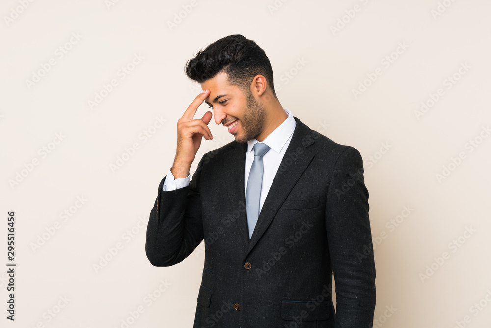 Young handsome businessman man over isolated background laughing Young handsome businessman man over isolated background laughing