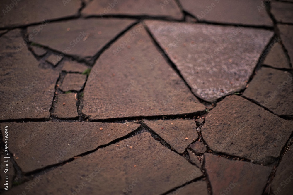 Obraz premium Wild stone floor closeup. Irregular shapes pattern.