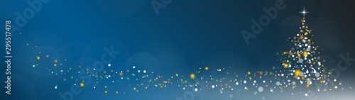 Dream Christmas tree from particles with bokeh